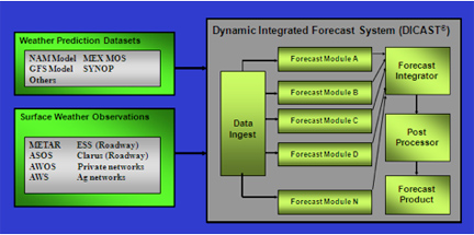 Conceptual illustration of the DICast® System data flow